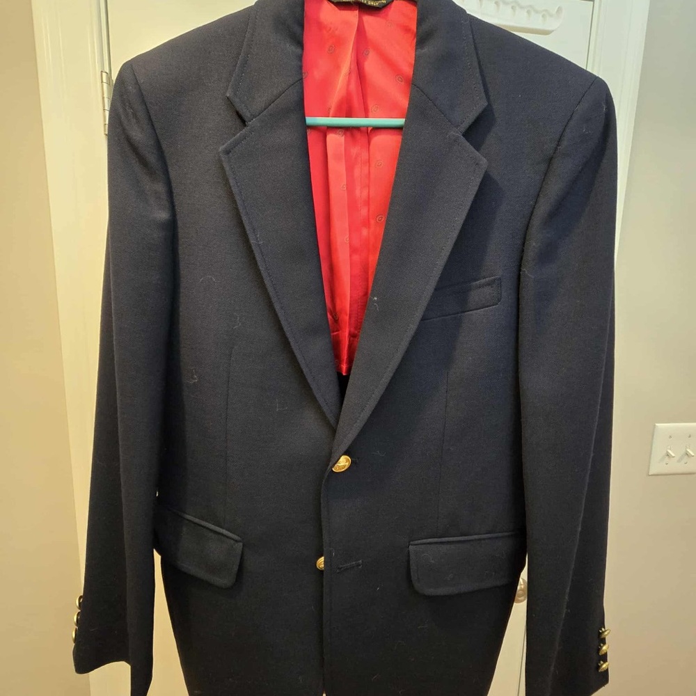 Classic Navy Blazer with Gold Buttons